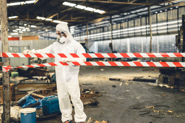 Professional Biohazard Cleanup technician working in Waterloo, IN